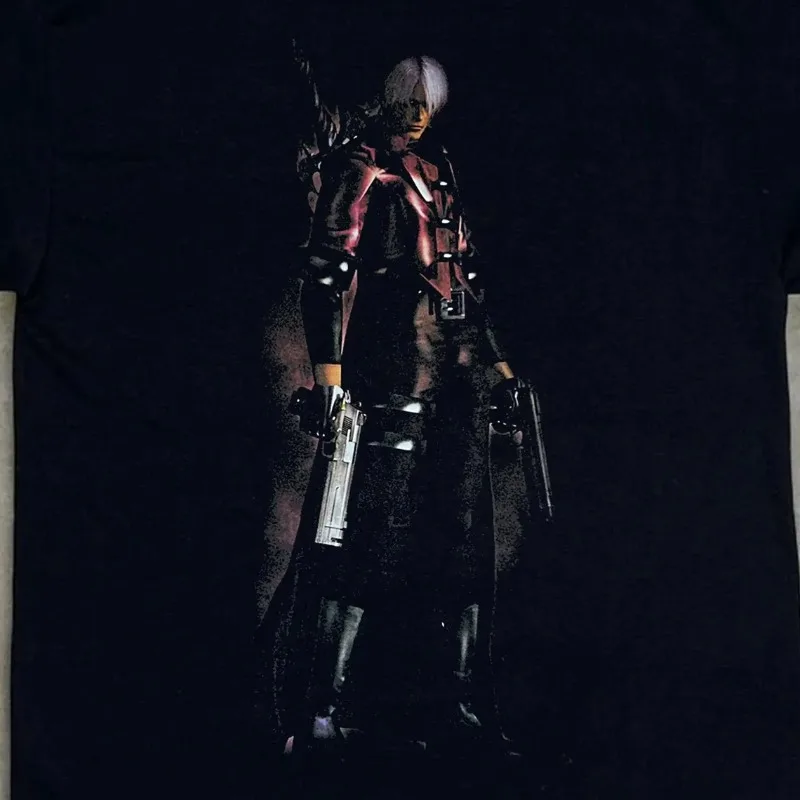 Vintage Devil May Cry Horror Video Game Y2K Retro T Shirt Women's Men Cotton Tee Summer Spring Oversized Novelty Streetwear Top