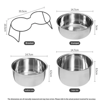 Elevated Cat Bowls, Dog Bowl, Stainless Steel Raised Cat Food Water Bowl Set with Stand Pet Feeding Bowls for Indoor Cats Dogs 6