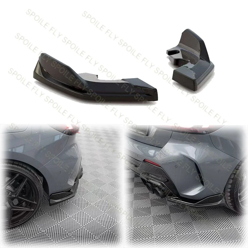 

2019 To 2024 For BMW 1 Series M135i F40 M Sport Rear 2PCS Bumper Lip Side Splitters By High Quality ABS Gloss Black Body Kit
