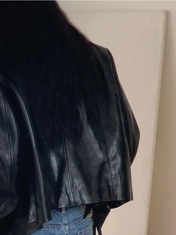Sli PU Pelle Jaet Donna Autunno Inverno Taglia piccola Jaet Personali Haome Lungo Sve rotondo Ne Single Row Mult...