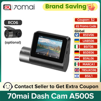 70mai A500S Pro plus Dash Cam Car DVR English Voice 1944P Night Version Super Clear Optional GPS Module for ADAS Parking Monitor