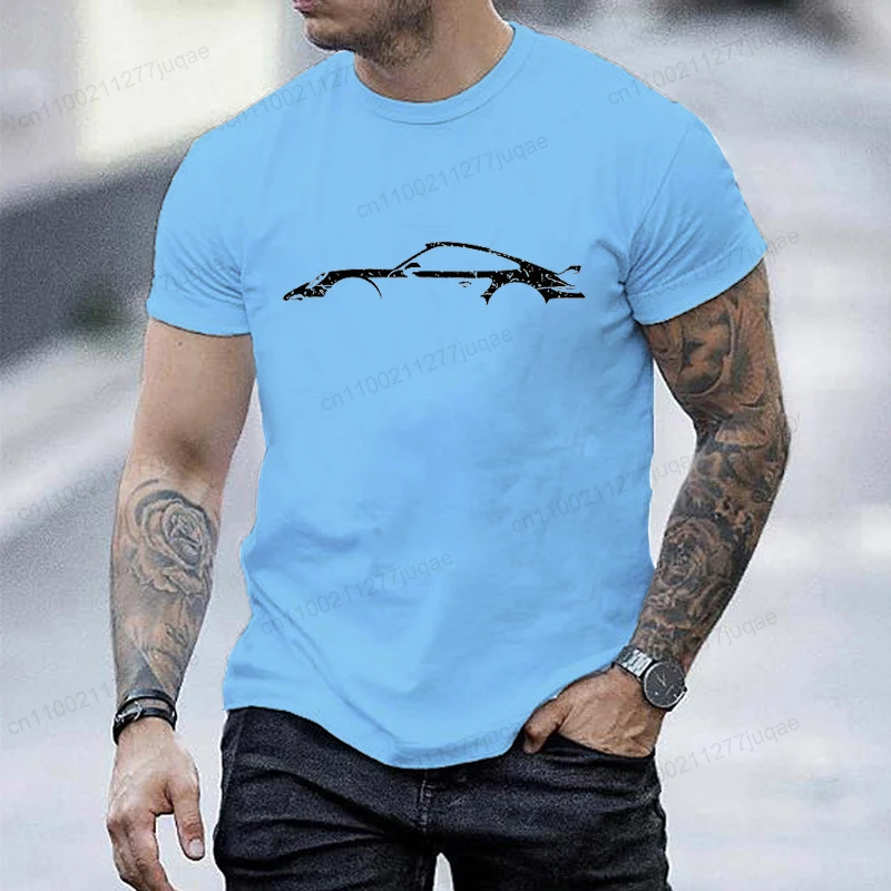 Minimalist Style T-Shirt for Men Women,Round Neck Short Sleeve Tee Shirts, Funny Race Car Printed T-Shirts for Men & Women Tops image 2