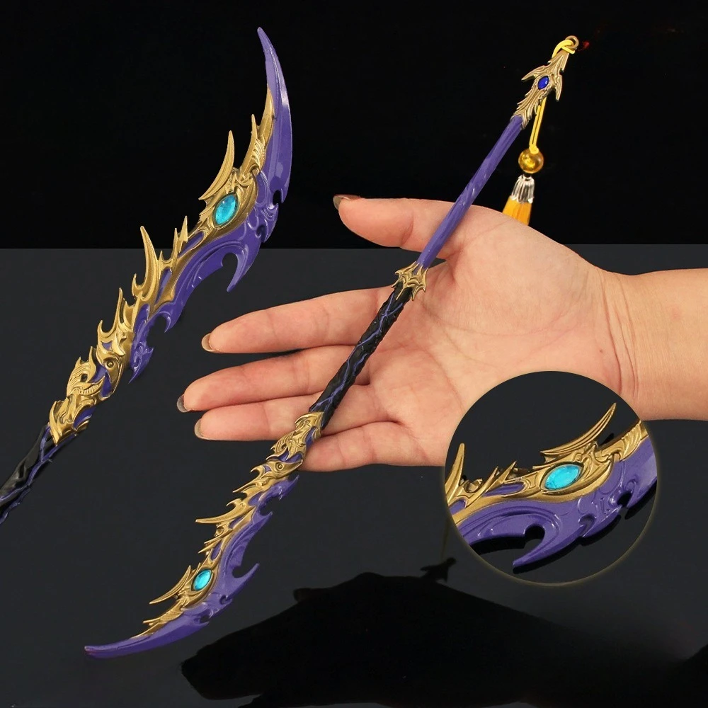 Naraka: periféricos de juego Bladepoint de 30 CM, modelo de arma artesanal de Metal, adornos de espada de escritorio coleccionables, regalos creativos, juguete seguro para niño