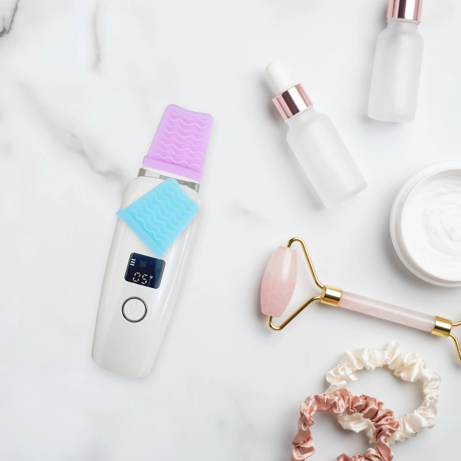 4 قطعة أداة مكشطة الجلد يغطي سيليكون واقية الأكمام للوجه الغسيل الوجه ملعقة لوحة نظيفة الرعاية استخراج الملحقات