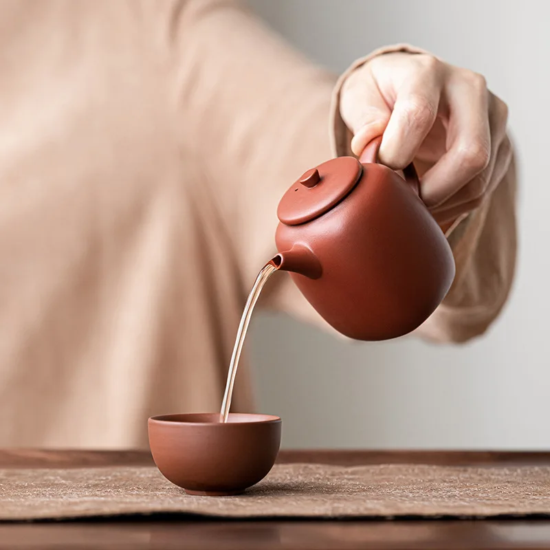 110ML Yixing Teapot Tea Pot filter Xishi Pot Beauties Handmade Purple Clay Teaware Drinkware Set Drink Puer Tea Ceremony
