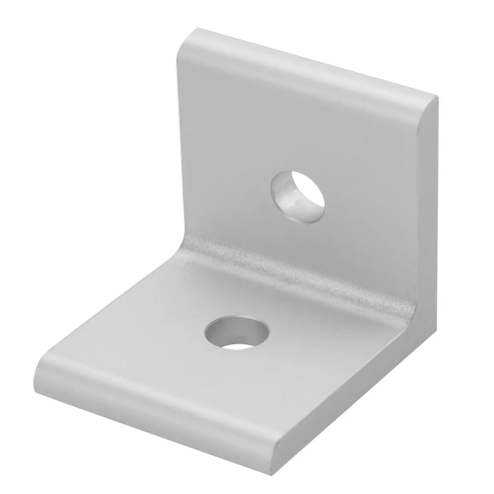 10pcs 4040 Series Corner Angle Bracket 2 Hole Inside Corner L Bracket Connector Extrusion Brackets Extruded Aluminum Extrusion