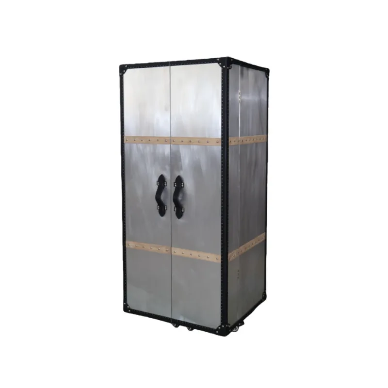 cabinet American aluminum solid wood frame large capacity living room cabinet disco bar wine display area cabinet