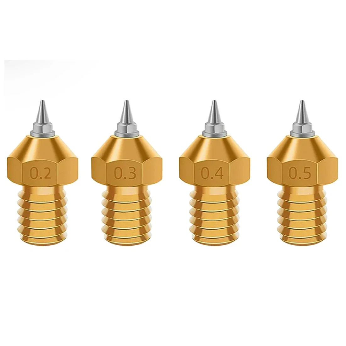 3D Printer Accessories E3D Pointed High Temperature Nozzle E3D-V5/V6 M6 Thread 1.75 MK8 Brass Engraving