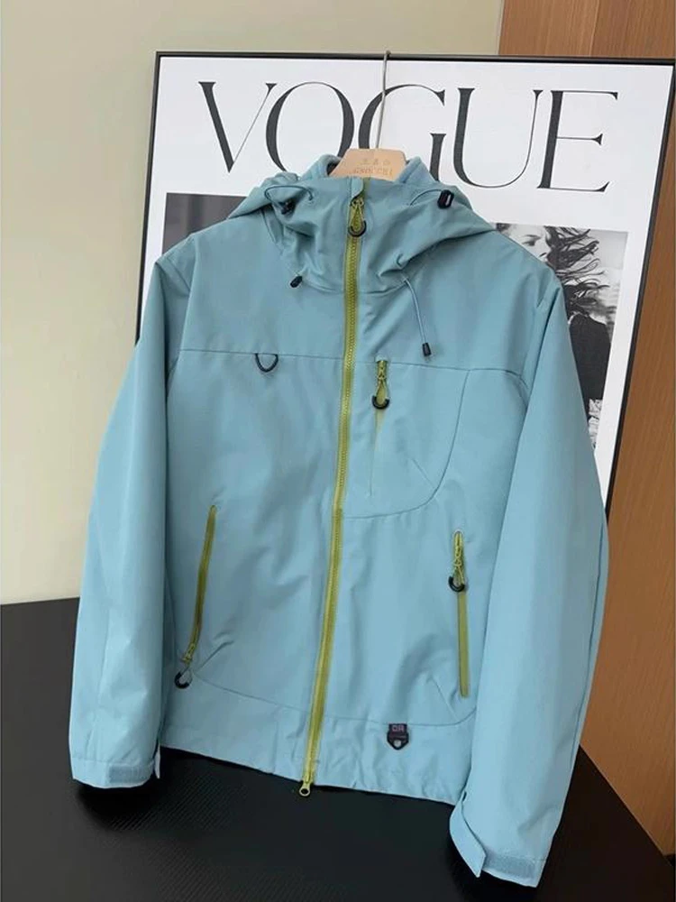 

Cleanfit Men's Outdoor Jaet Windproof Thiened Hooded Tee-in-One Inner Regular Fit Long Sve Zipper Closure