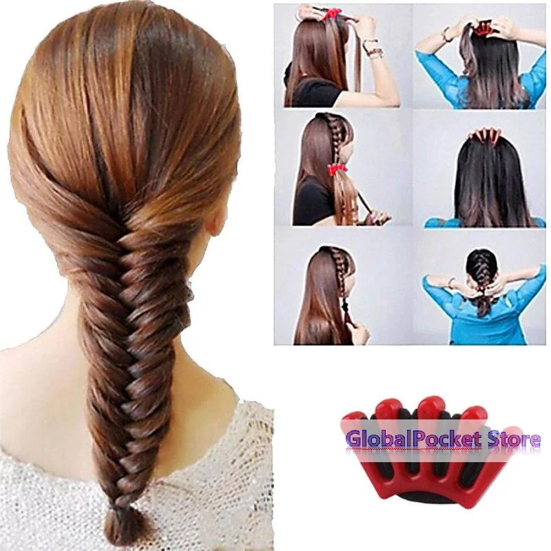 [TG823]1Pcs DIY Wave Curly Twist Styling Kit Manual Hair Crimper 5-Finger Sponge Hair Braiding Tool For Women Girls Party Travel