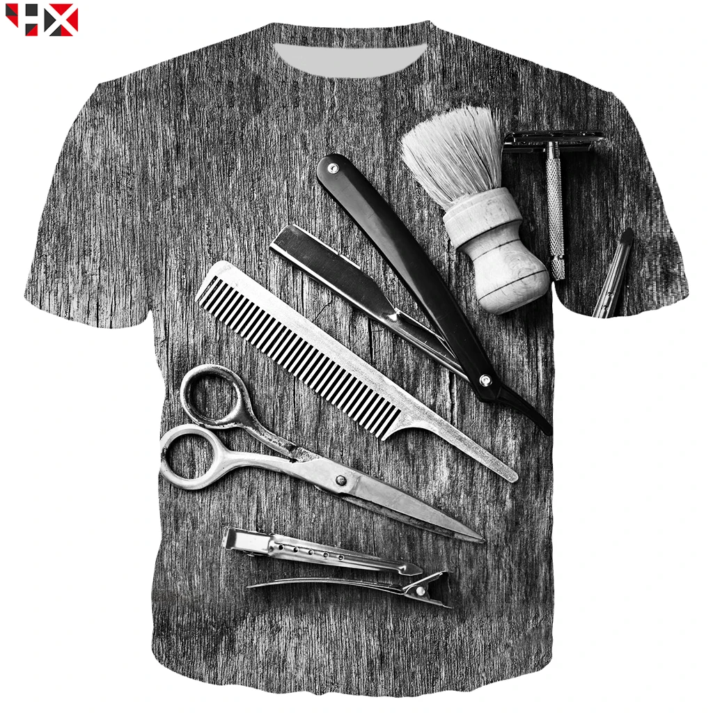 

3D Printed Top Tees Classic Barber Retro Graph New Fashion Tshirt Men Women Short Sleeve Harajuku Style T-shirts Summer Tops S90