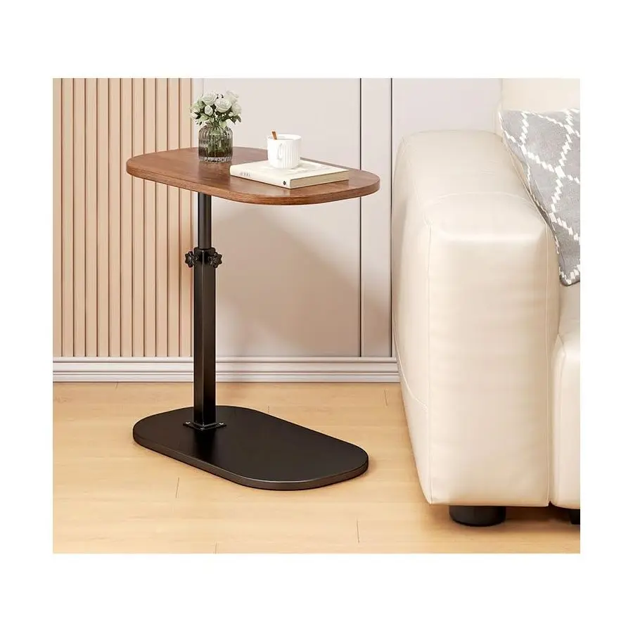 

C Shaped Side Table,Adjustable Height C Table End Table for Couch,360Swivel Couch Side Tables Slide Laptop Desk for Sofa Bed Bat