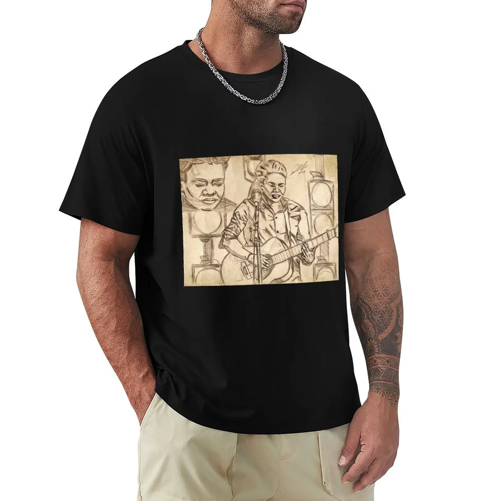 Tracy Chapman: Then and Now T-Shirt Lightweight Gym Training T-Shirt