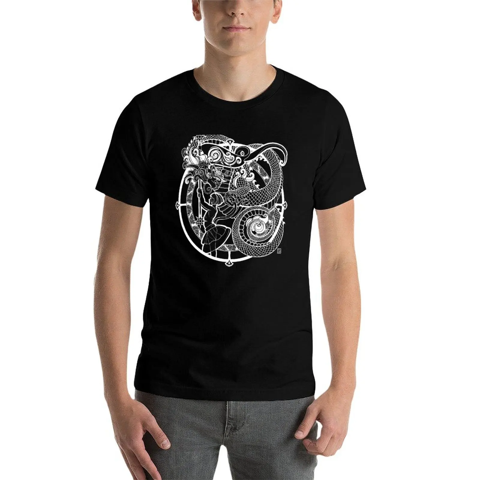 The Girl with the Dragon Kite T-Shirt Work Short Sleeve Cotton Top view 4