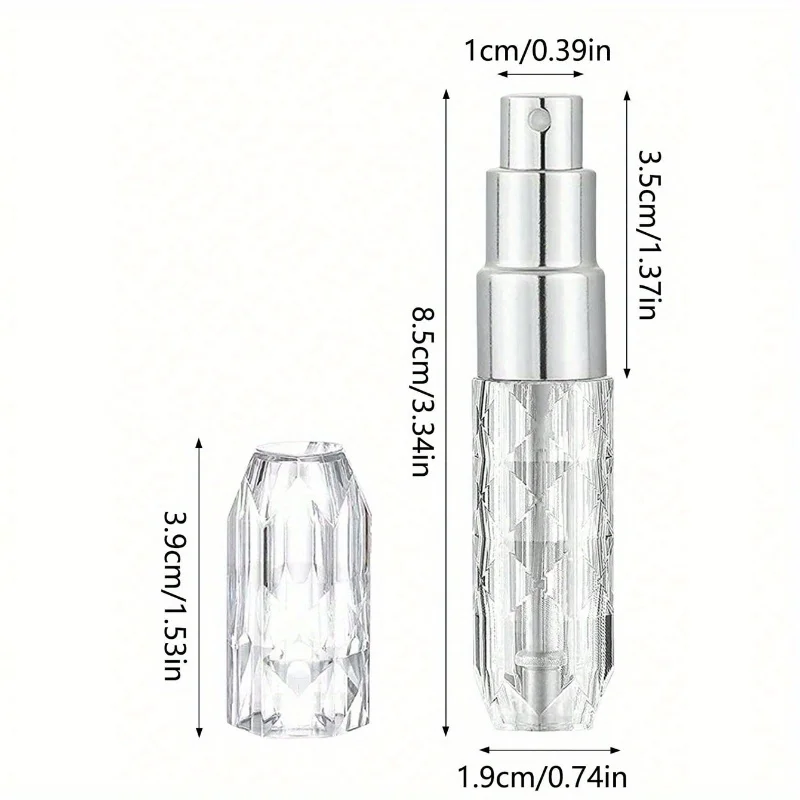 Mini botella pulverizadora de Perfume recargable portátil, pulverizador de tamaño de viaje, artículos esenciales de viaje, organizador de viaje, playa, verano, regreso a la escuela