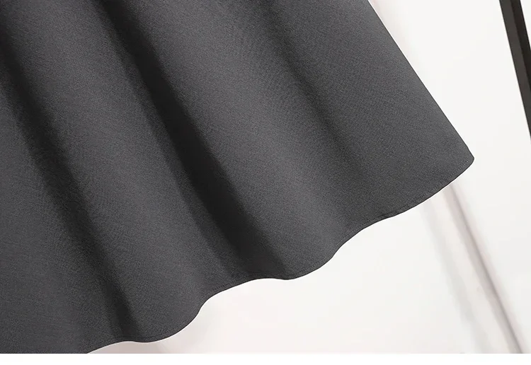 Koreanischer Stil, einfarbig, hohe Taille, elastischer Bund, Damen-A-Linien-Röcke, Alltagskleidung, Frühjahr/Herbst 2026, neu, elegant, vielseitig. – Detail 22