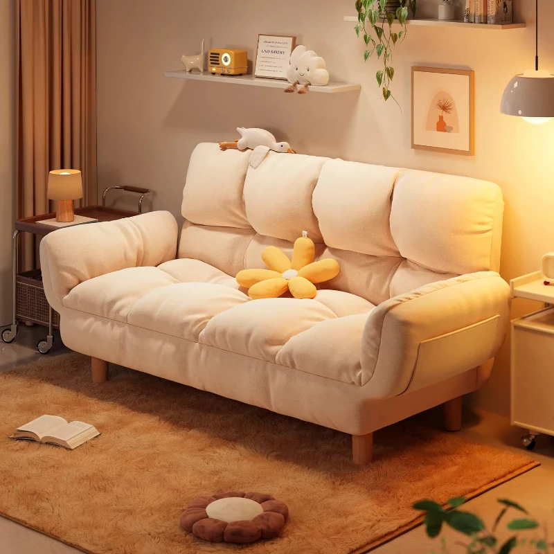 

Lazy sofa small apartment reclining and sleeping folding sofa bed bedroom double small sofa rental room backrest seat