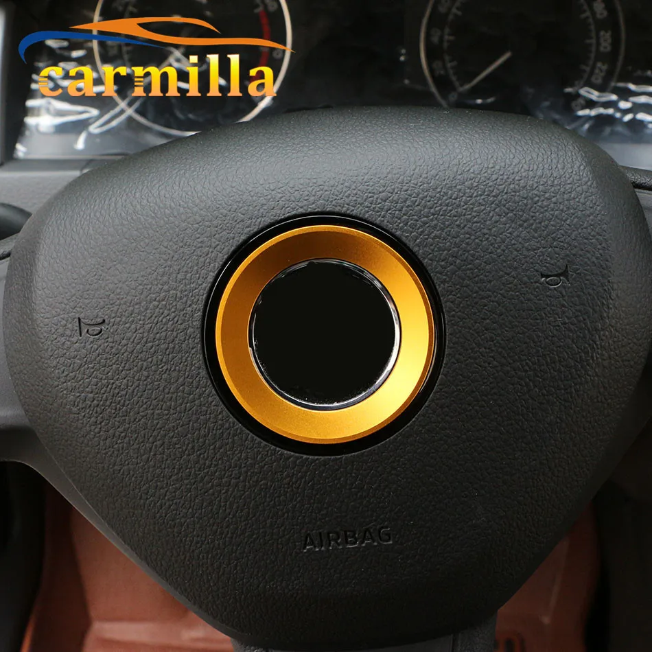 Aluminium Trim Car Steering Wheel Cover Logo Ring For Volkswagen VW Golf 6 7 MK6 MK7 Jetta MK5 MK6 POLO CC Passat B6 B7 TIGUAN