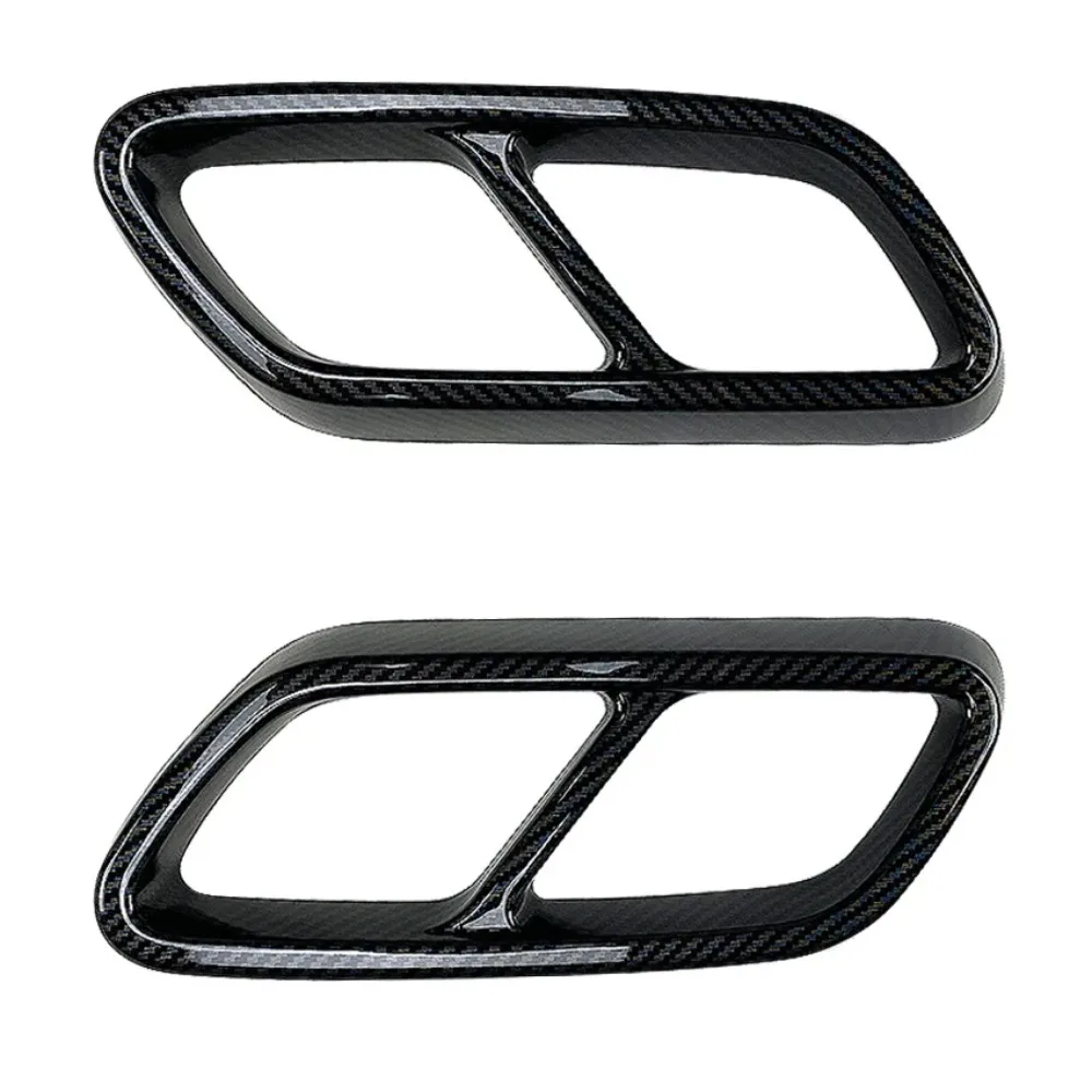 New Rear Exhaust Muffler Tail Pipe Cover Trim For Mercedes Benz C Class W206 C200 C260 C300 AMG Line 2022+ Tail Bumper Styling view 3