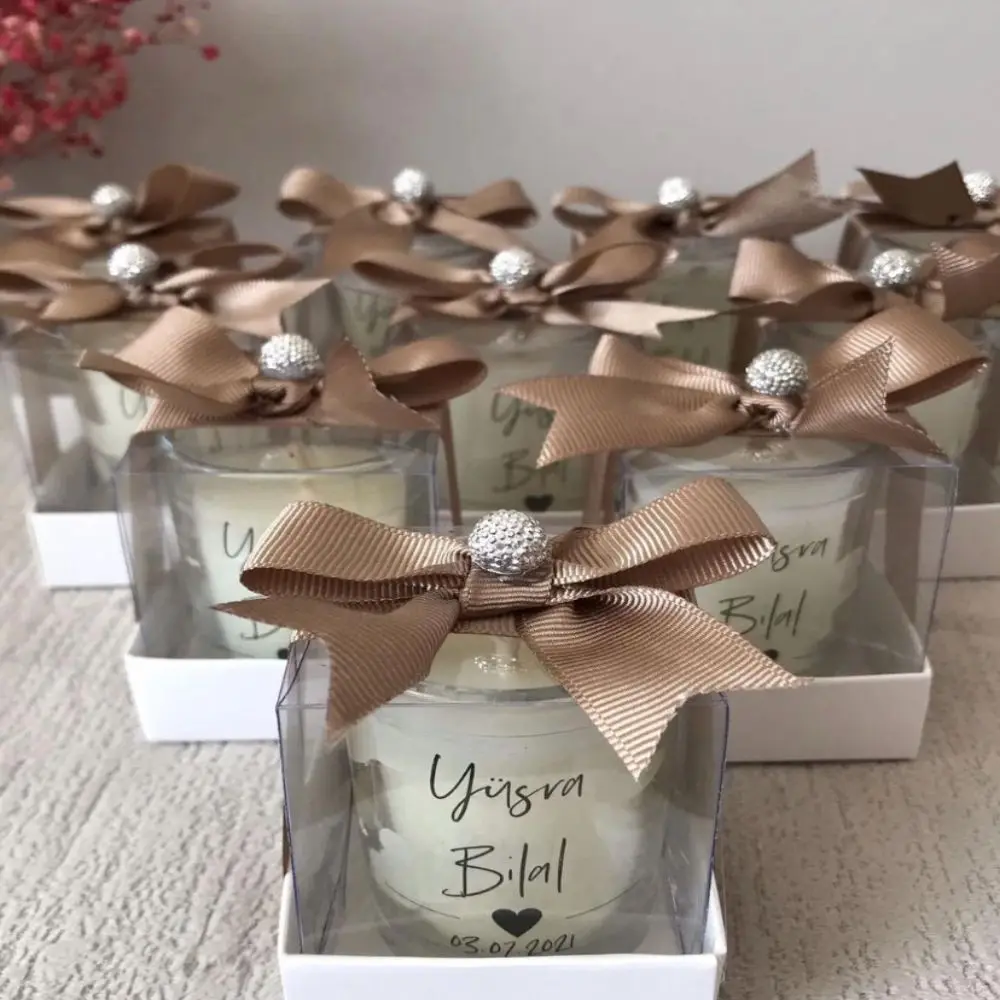 Wedding Party Promise Engagement Kına Nikah Hediyelik Nikah Candle 20 PCs Each Kind Of Organization And At the Event With You