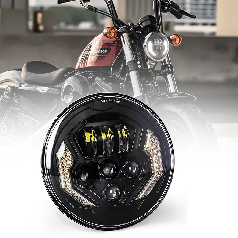 

12V 24V Led Projector Headlight 7 Inch Led Headlight for Harley Davidson Motorcycle