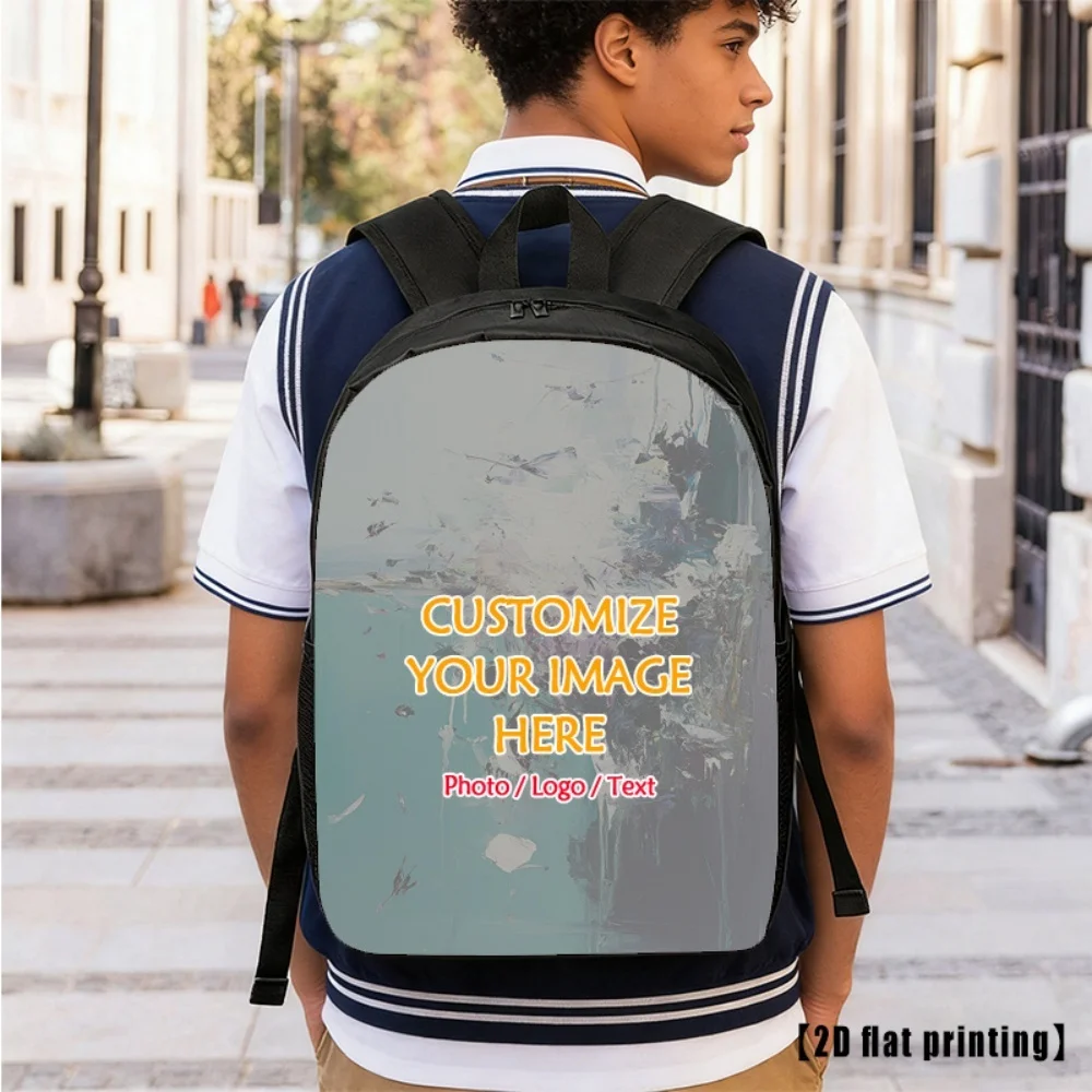 Large Capacity Custom Photo Print Backpack Personalized Laptop Daypack Custom Picture Student School Travel