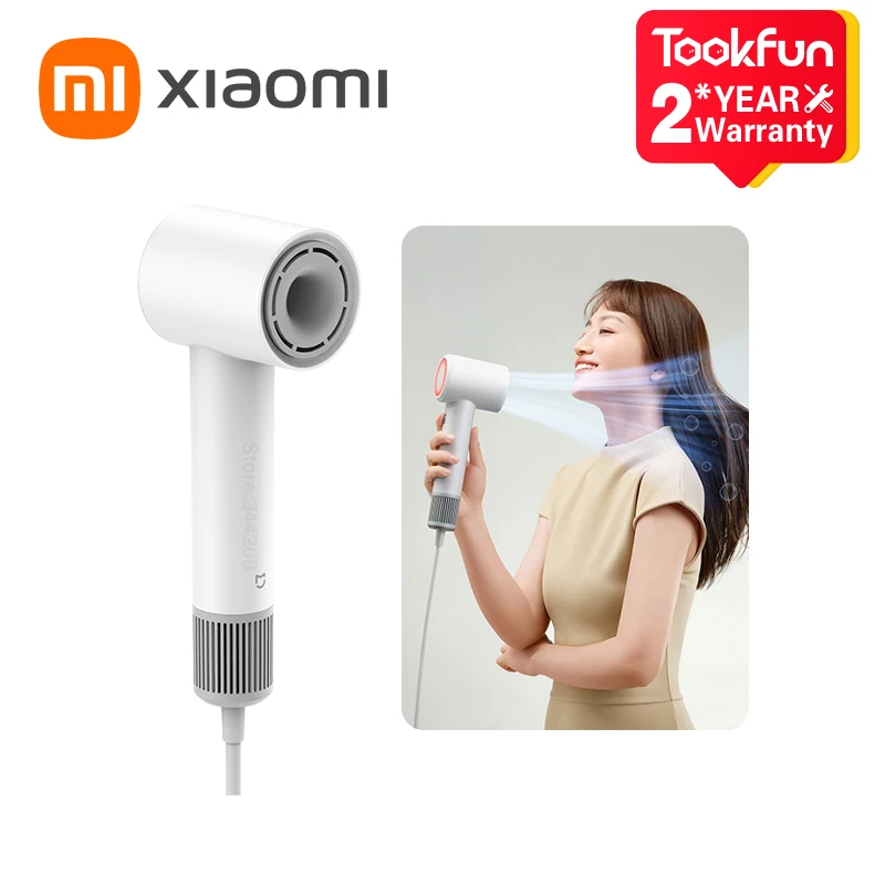 

XIAOMI MIJIA H501 SE высокоскоростные отрицательные ионные Фены для волос скорость ветра 62 м/с 1600 Вт 110000 об/мин профессиональный уход за волосами Быстрый Drye