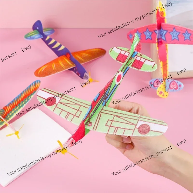 DIY Hand Throw Flying Glider Planes Foam Aircraft Model Mini Aircraft Toys Children Party Game Outdoor Toys for Kids Baby Gift