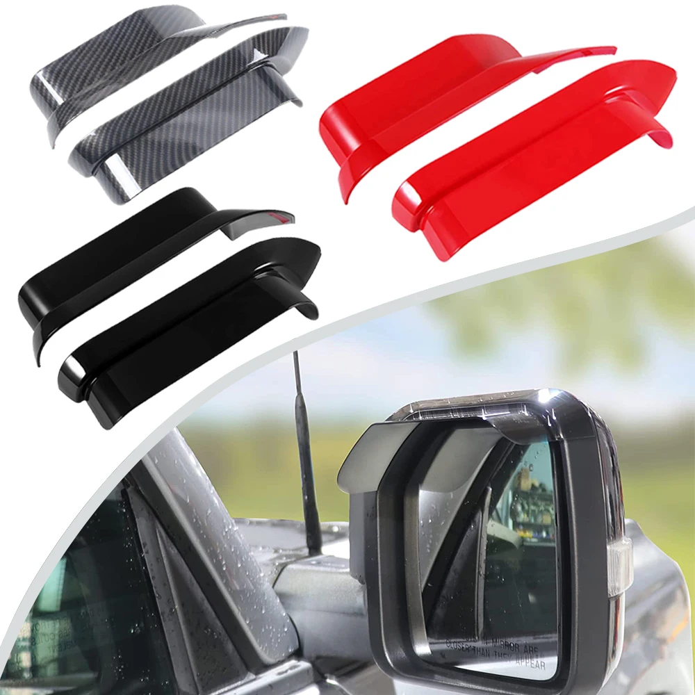 

A Set Rear View Mirror Rain Visor Guard For Ford Bronco 2021 2022 2023 2/4 Door Side Mirror Rain Eyebrow Covers