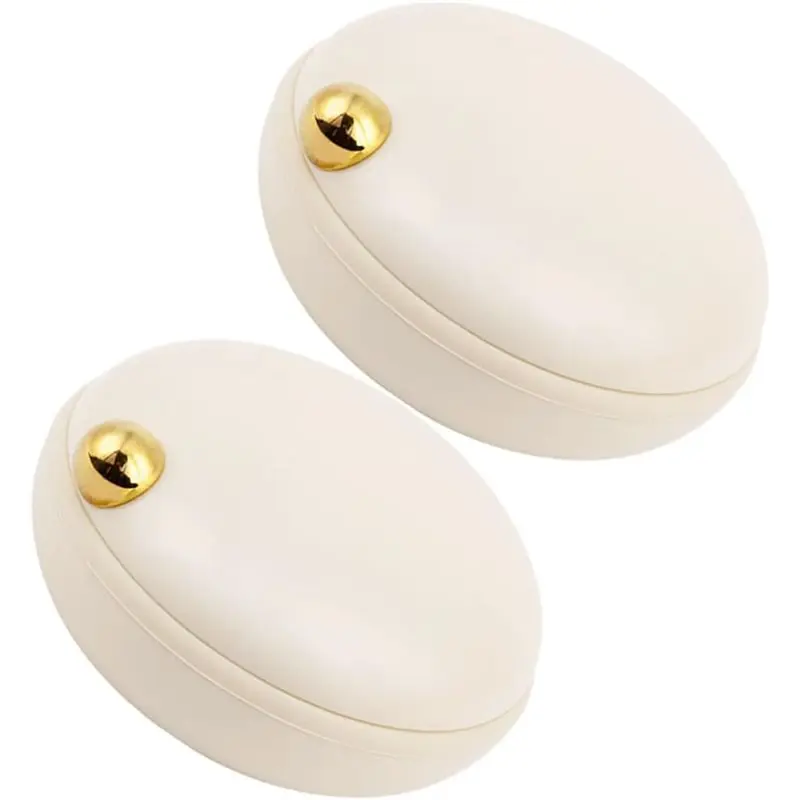 

Портативный круглый контейнер ABLN для хранения ежедневных лекарств, 2 шт., мини-органайзер для таблеток в дорогу, герметичный.