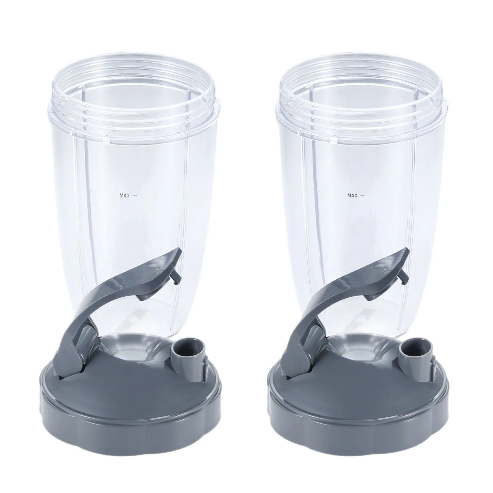 2 copos de plástico para liquidificador de 24 onças com tampa plana rebatível para Nutribullet 600W 900W 900 Pro Series, acessórios para liquidificador e espremedor.