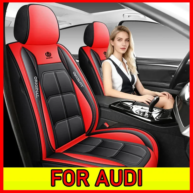 

Car seat cover waterproof PU leather soft and comfortable front and rear rows fully wrapped muscle seat cover FOR AUDI Q3 A5 A6