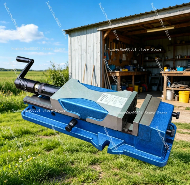 

External Type 6 Inch Hydraulic Booster Vise Large Opening Milling Machine Precision Bench Vise Flat Jaw Hydraulic Vise
