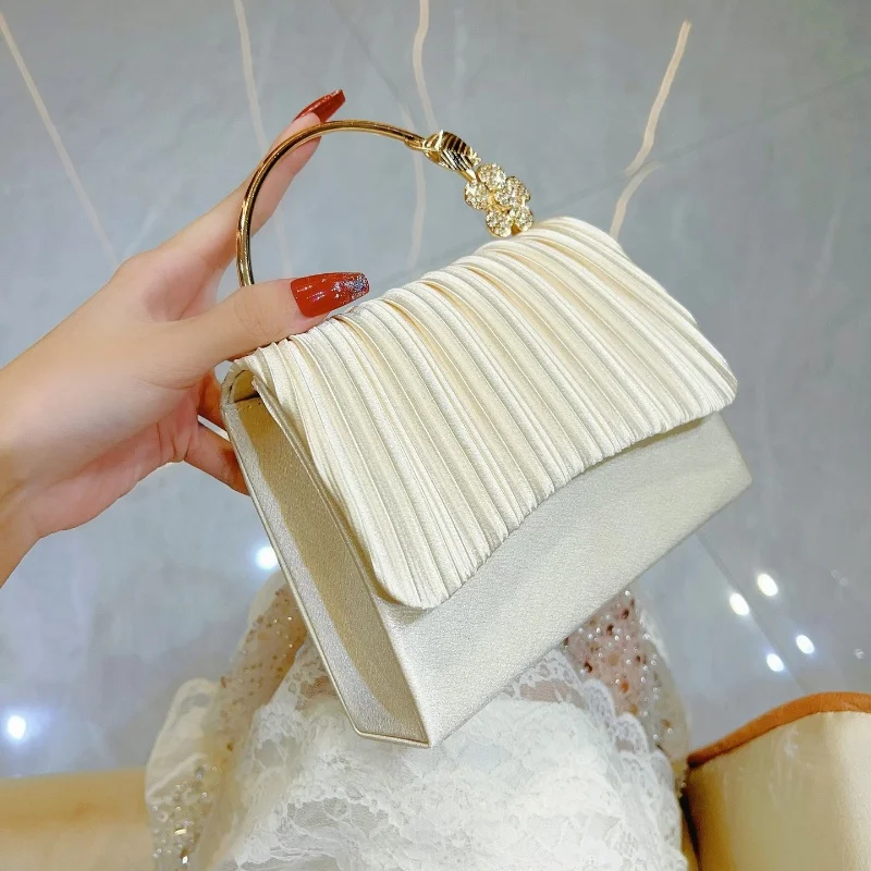 Новинка 2024 года, роскошная плиссированная сумка высокого класса, женские сумки, сумка через плечо на одно плечо, универсальная вечерняя сумка, ручная сумка, сумки для ужина
