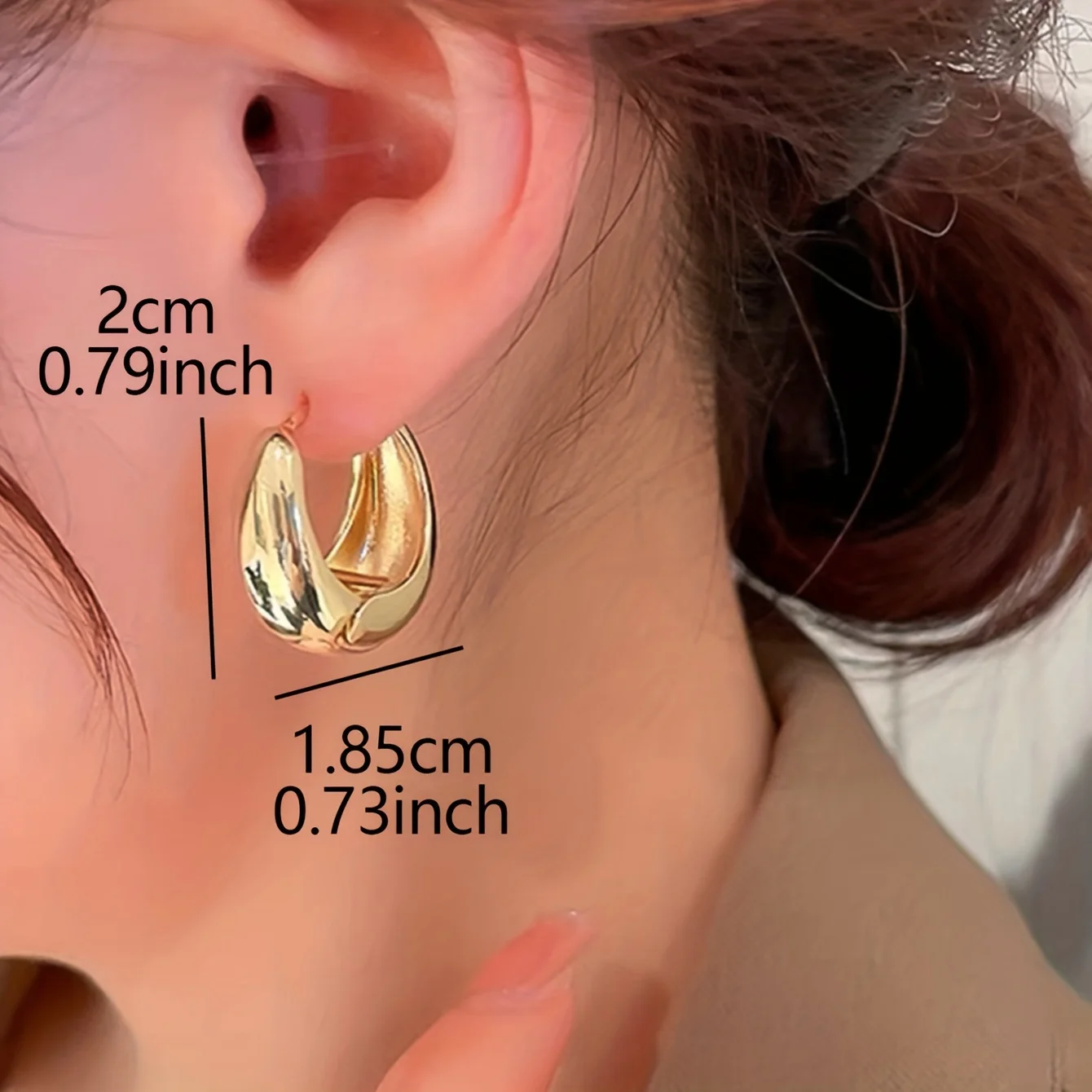 Boucles d'oreilles géométriques en métal lisse pour femmes et filles, cercle rond, luxe, mode Punk, bijoux cadeaux