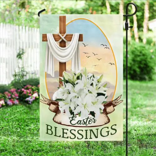 Easter Blessings Christian Flag Garden Flag - House Flag