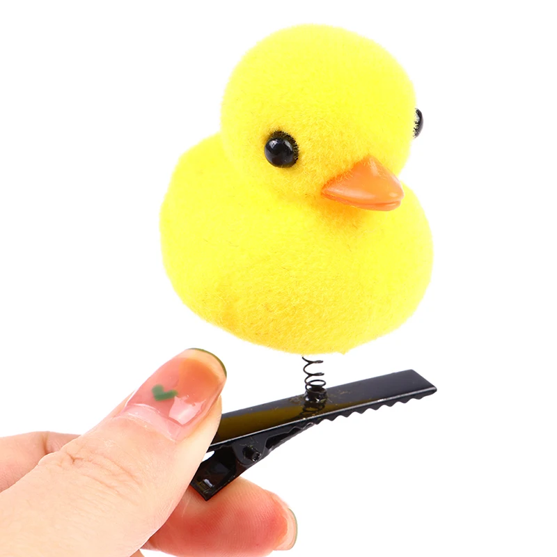 

2025 New Ones Cute Little Yellow Duck Hairpin Kawaii Three-dimensional Duck Headwear Toy For Children Gift