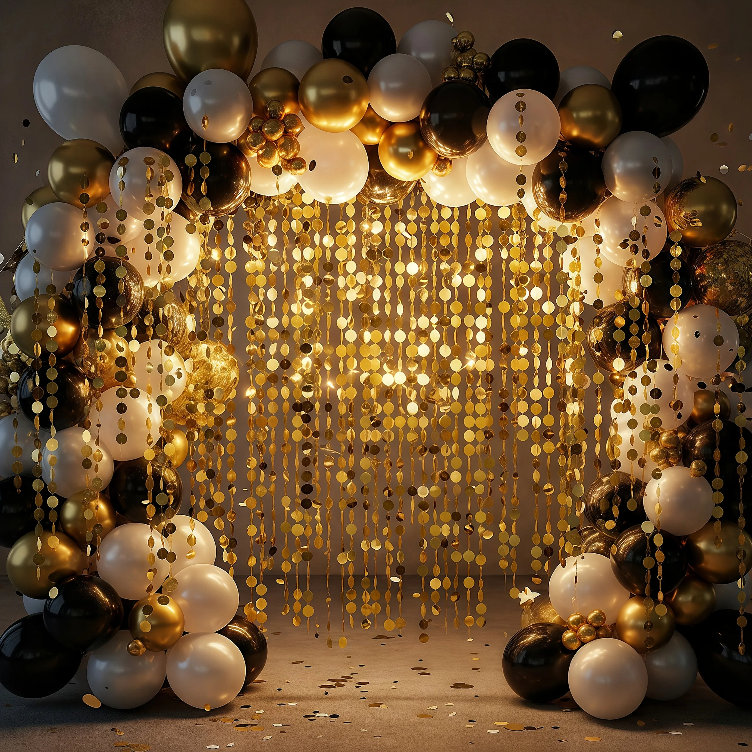 5PCS Circular Sequin Curtain Holiday Celebration Decoration Christmas Wedding Home Gorgeous DIY Background Wall Sequin Curtain view 6