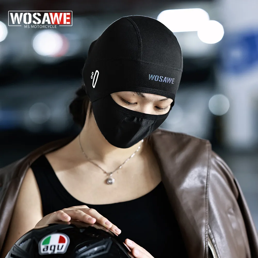 

WOSAWE Summer Winter Warm Fleece Motorcycle Face Mask Anti-dust Windproof Full Face Cover breathable Hat Neck Helmet Mask