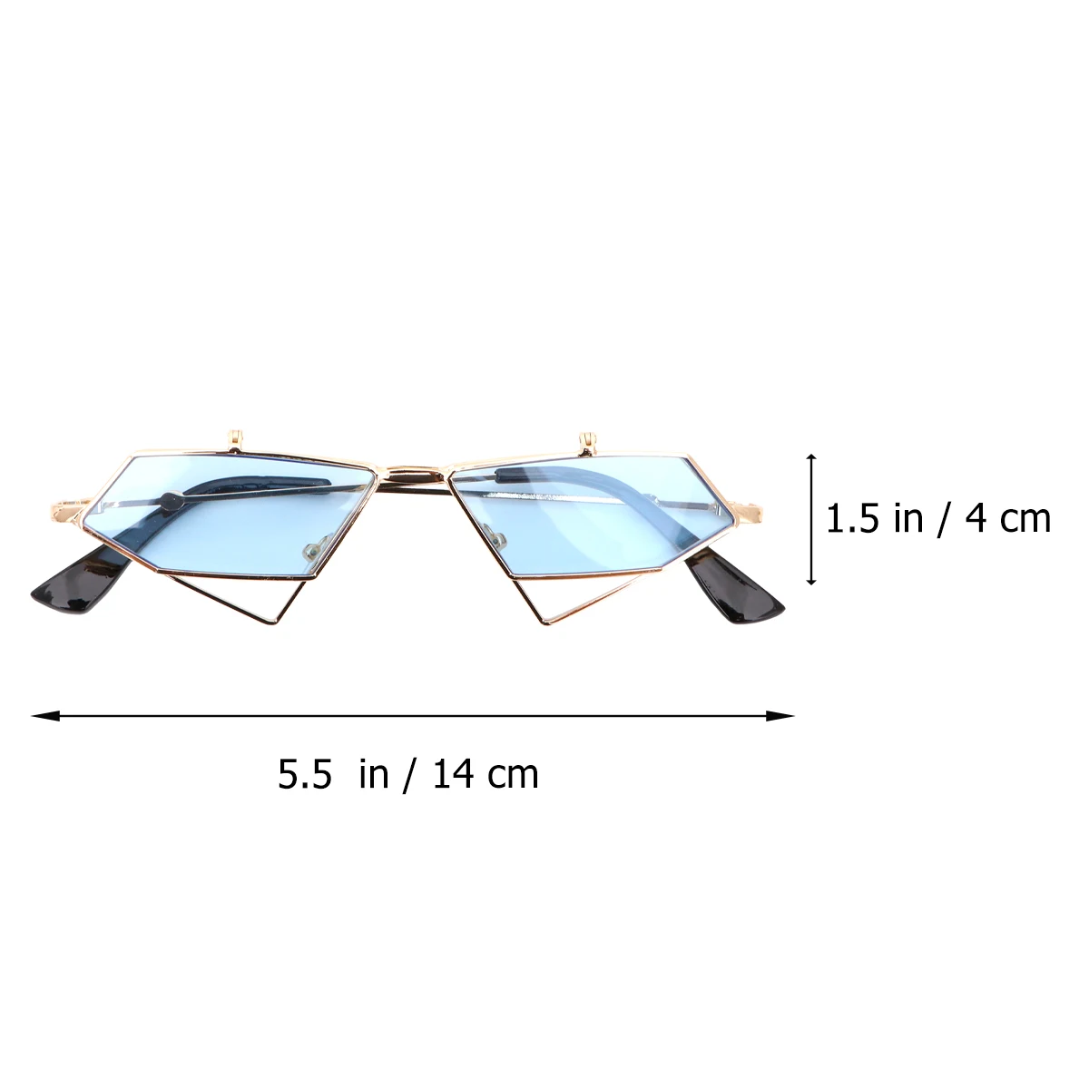 

Punk Style Eyeglasses Cat Eye Blue Golden Frame Fashion Sunglasses Lightweight Outdoor Accessory Punk Style Eyeglasses