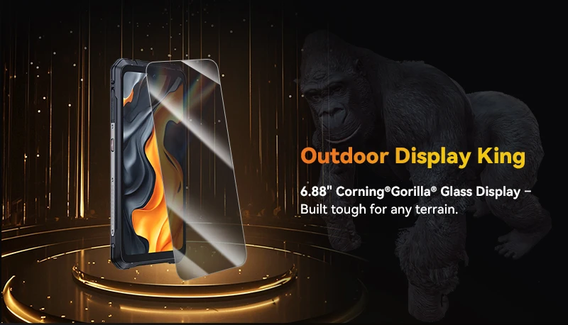 Rugged Smartphone Cubot Kingkong Power 5, Android 15, 16GB RAM (6+10), 128GB ROM, 6.88' 120Hz Screen, 15300mAh Battery, MTK G100