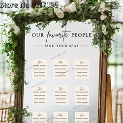 Find Your Seat Wedding Sign Our Favorite People Wedding Mirror Decal Wedding Reception Vinyl Letters Custom Date Wall Stickers