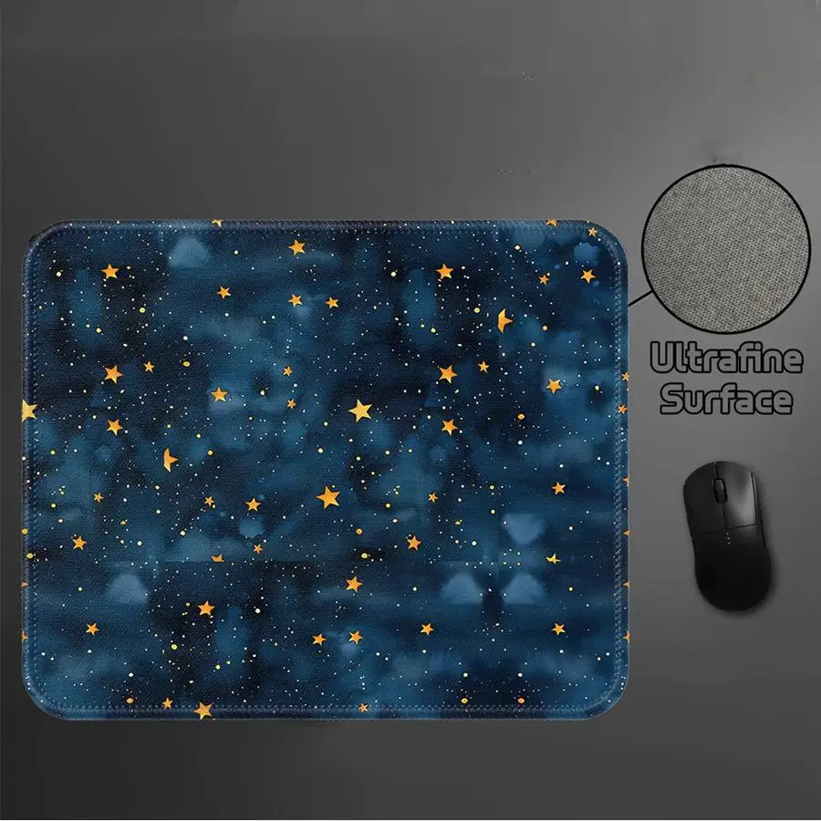 Waterproof Mouse Pad Desk accessories Game Console Pad office Pad Keyboard Mouse Pad Computer Laptop Pad Blue Starry Night Sky