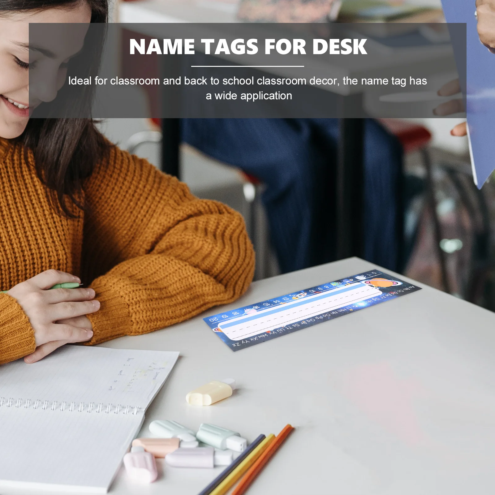 

1Set Name Tags Versatile Use in Schools Homes Offices Chalkboards Whiteboards Bulletin Boards Cute Desk Nameplates for Kids