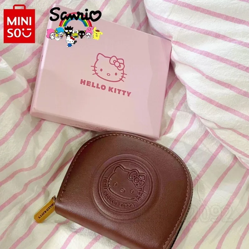 MINISO Hello Kitty New Fashion Card Holder Luxury Brand Original Women\'s Coin Purse Multi-Card Slot Portable Women\'s Card Holder