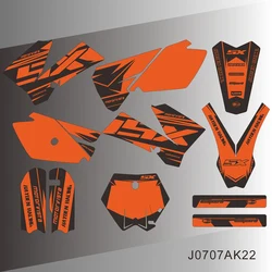 For KTM SX85 SX 85 2006 2007 2008 2009 2010 2011 2012 Full Graphics Decals Stickers Motorcycle Background Custom Number Name