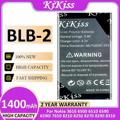 Mobile Phone Battery Blb-2 1400mAh For Nokia 3610 6500 6510 6590 6590i 7650 8210 8250 8270 8290 8310 8390 8850