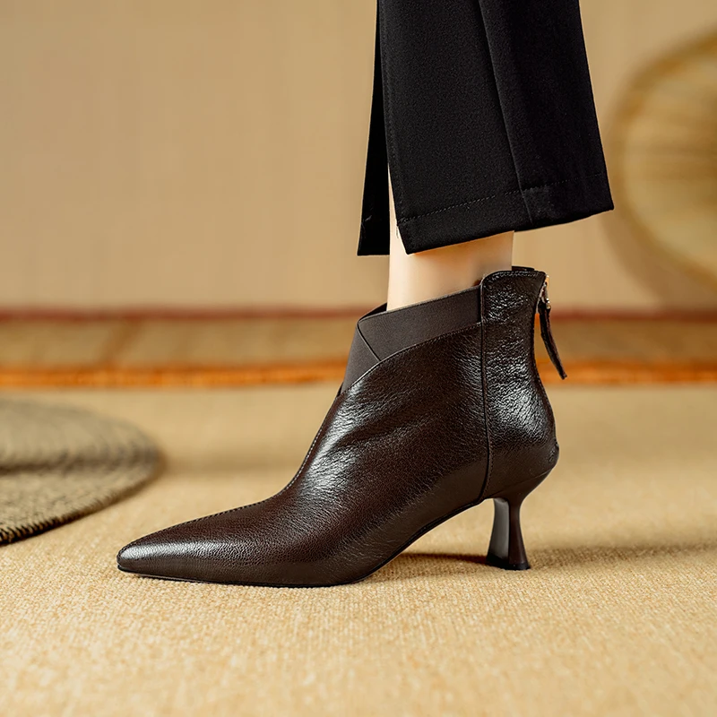 2024-new-autumn-winter-women-boots-genuine-leather-short-boots-for-women-fashion-pointed-toe-ladies-shoes-modern-chelsea-boots