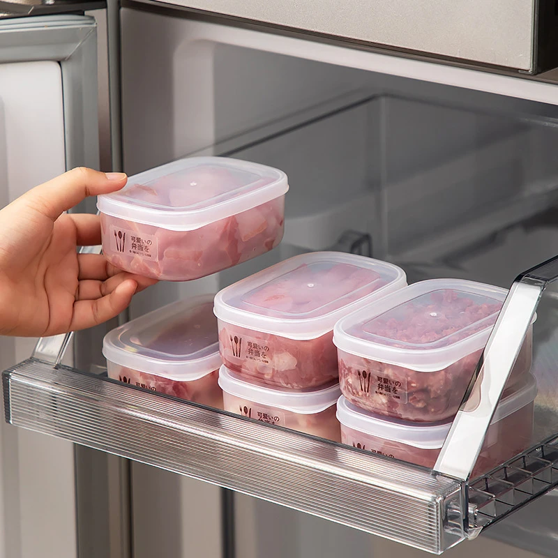 Refrigerator Frozen Meat Portable Vegetables Fresh Box With Lids Leak Proof Food-Grade Freezer Containers Kitchen