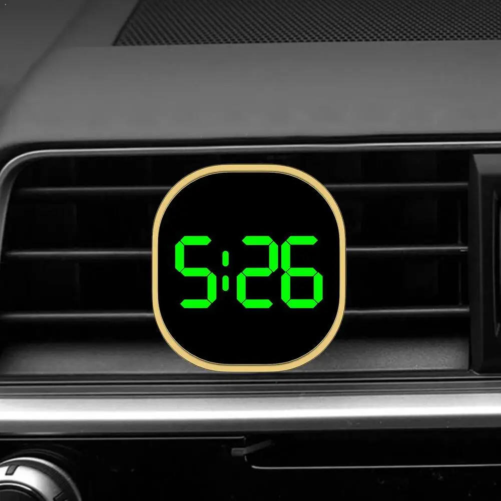 LED Car Clock Luminous Automobiles Internal Stick-On Mini Digital Clocks Auto Ornament Car Accessories